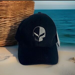 Corvette Racing Jake Hat Baseball Cap Chevrolet Skull Black Flex Fitted L Large